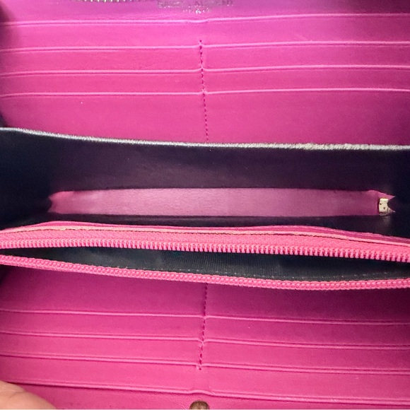 AUTH YSL Saint Laurent Classic Pink Y-Ligne Wallet - Picture 12 of 12